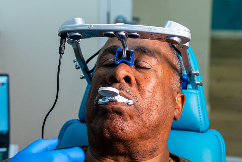 patient undergoing examination for their dental procedure