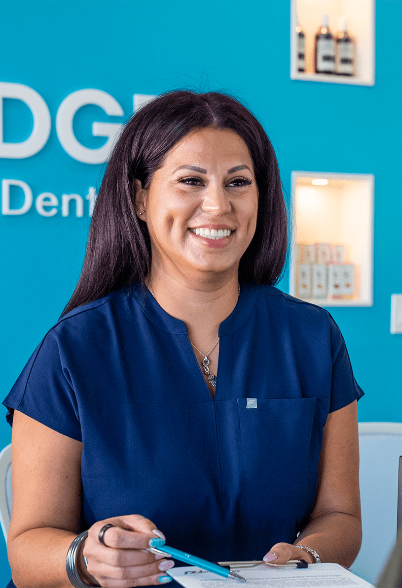 Dentist smiling